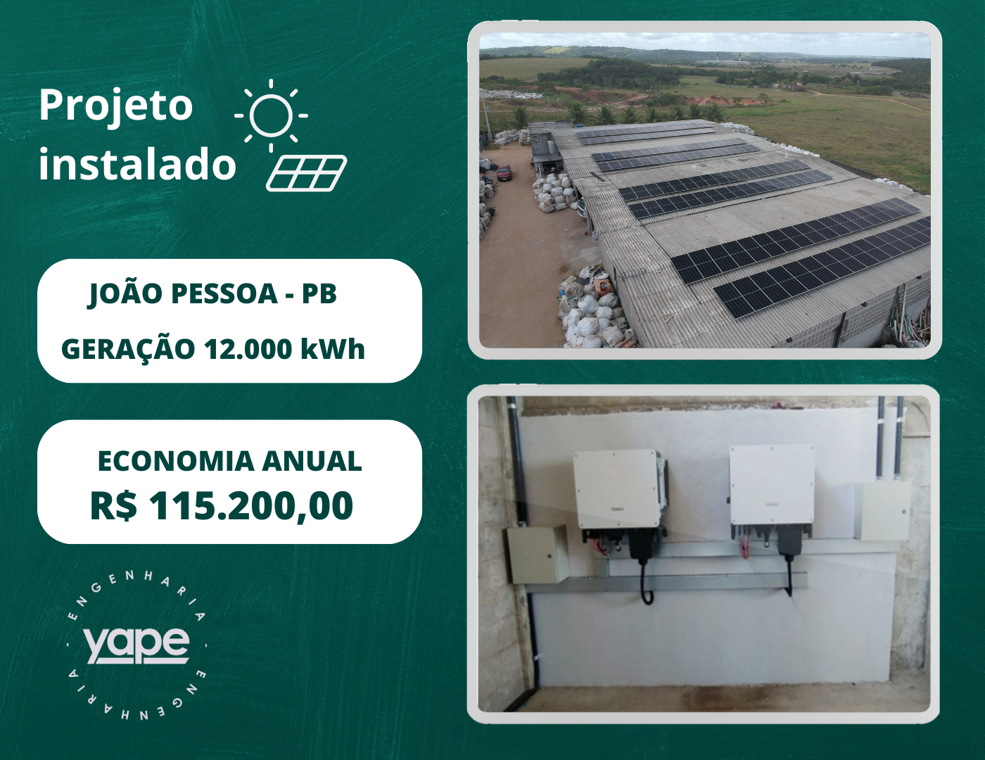 Projeto de Energia Solar - YAPE Engenharia Elétrica