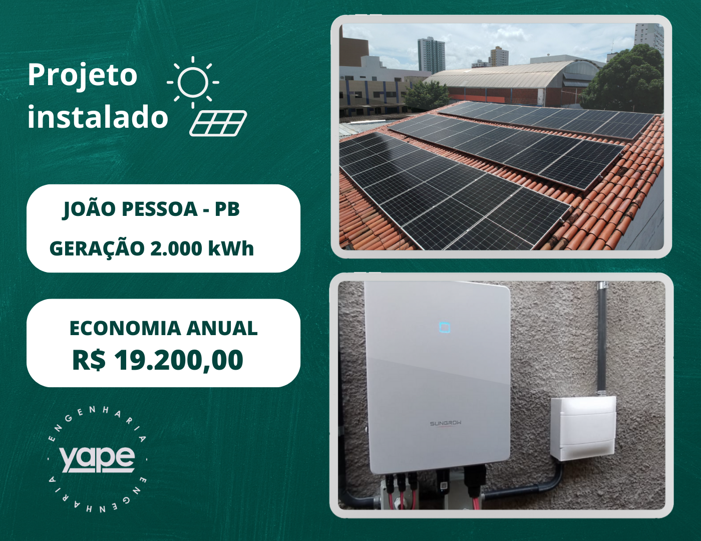 Projeto de Energia Solar - YAPE Engenharia Elétrica