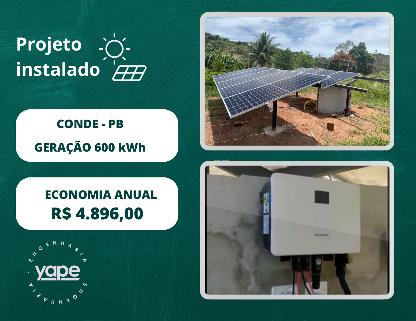 Projeto de Energia Solar - YAPE Engenharia Elétrica